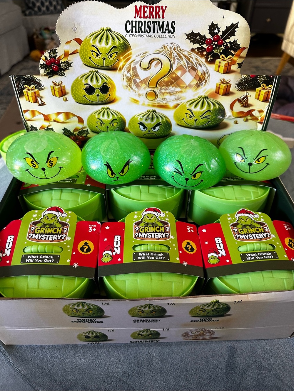 Grinch Mystery Green Holiday Stress Balls - Unbranded